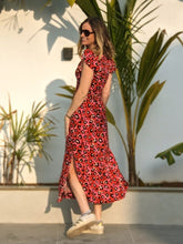 Load image into Gallery viewer, Phoenix Wrap Dress - Pink &amp; Red Animal
