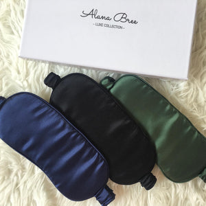 pure mulberry silk eye masks, handmade from Pure Mulberry silk in Dubai. Presented in a gorgeous gift box