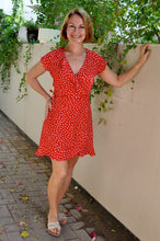Load image into Gallery viewer, Sydney Wrap Dress - Scarlet Kiss
