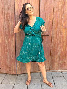 Sydney Wrap Dress - Glorious Green