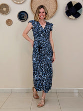 Load image into Gallery viewer, Phoenix Wrap Dress - Blue Animal
