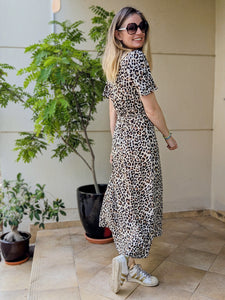 Chelsea Wrap Dress - Animal Print