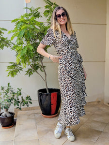 Chelsea Wrap Dress - Animal Print