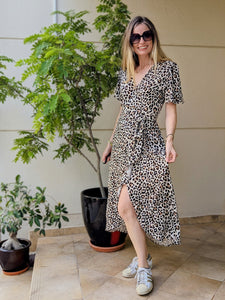 Chelsea Wrap Dress - Animal Print