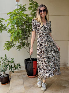 Chelsea Wrap Dress - Animal Print