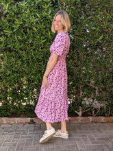 Load image into Gallery viewer, Marina Smocked Dress - Pink Animal Print
