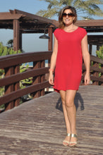 Load image into Gallery viewer, Classic Shift Dress (Longer) - Raspberry Pink
